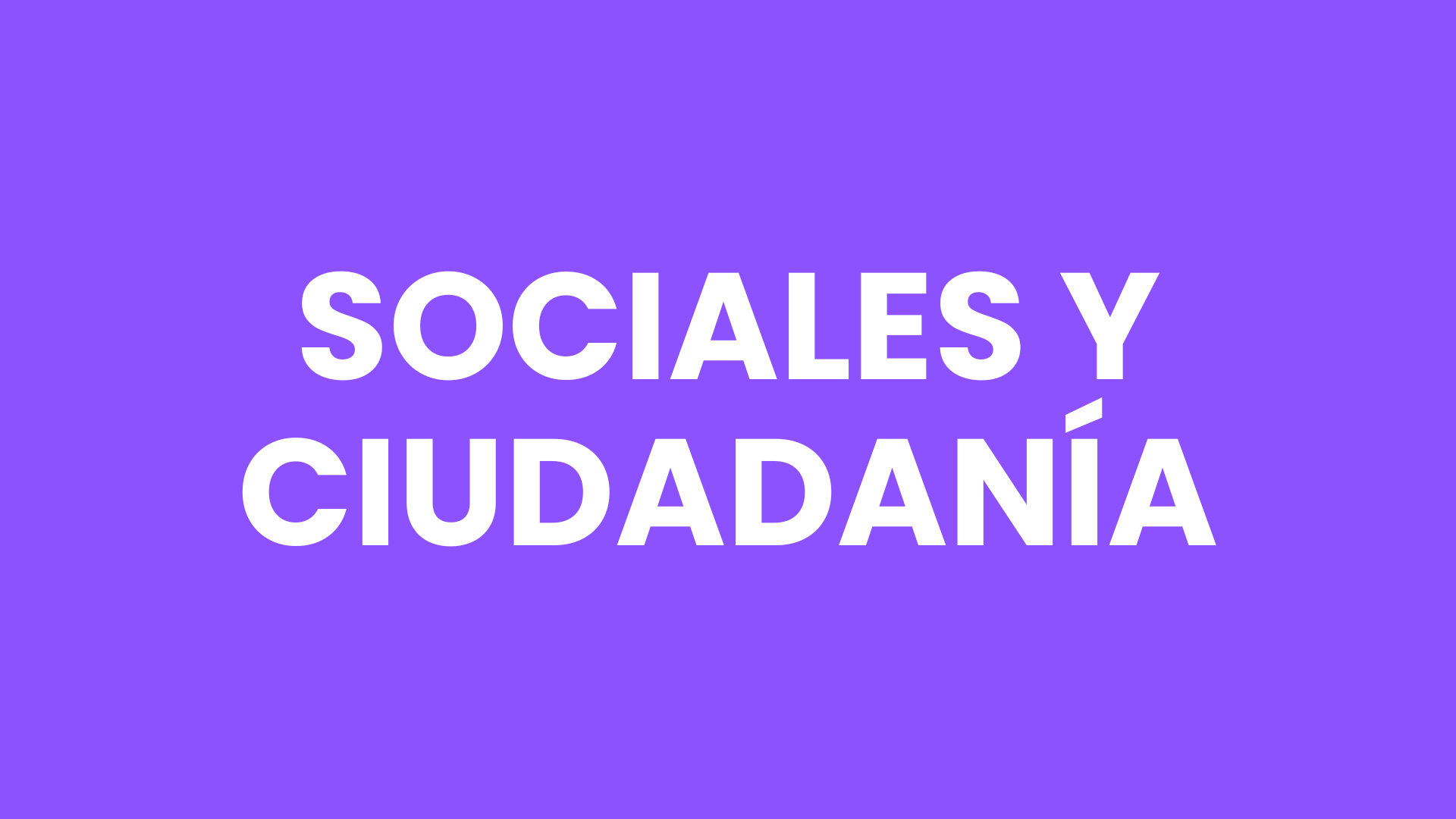 Sociales y Ciudadanía